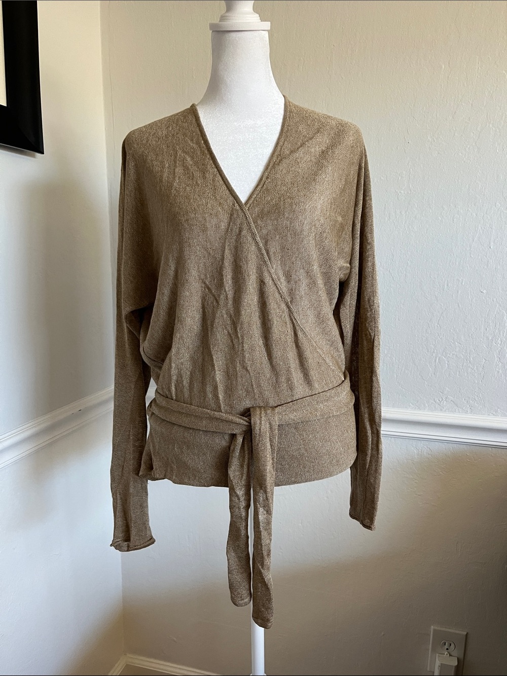 NWT J.Crew Wrap Cardigan in Taupe